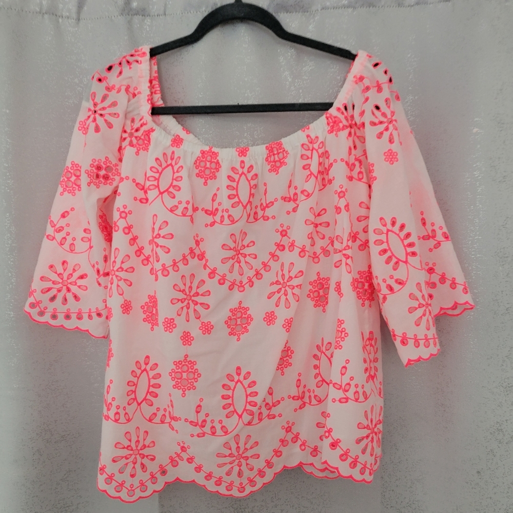 Lilly Pulitzer Eyelet Off the Shoulder Top